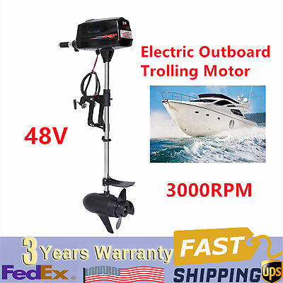 48v 1800w Electric Outboard Trolling Motor Dinghy Fishing Boat Engine Hangkai 