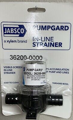 New Jabsco Pumpgard In-line Strainer 34 Hose - 40 Mesh 36200-0000