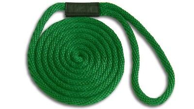 Solid Braid Nylon Dock Line - 58 X 40 - Floats Fade Proof Usa Made Green